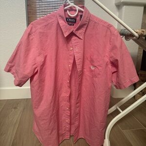Button down pink Chaps shirt large